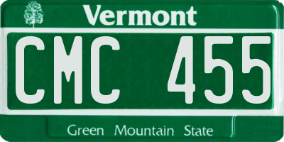 VT license plate CMC455