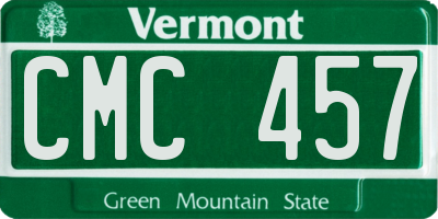 VT license plate CMC457