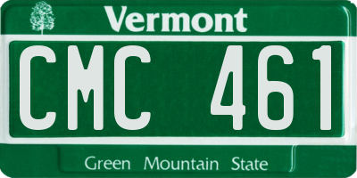VT license plate CMC461