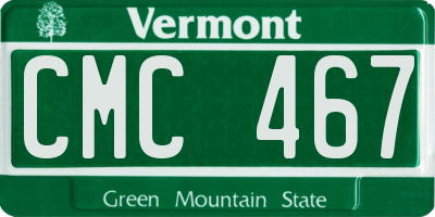 VT license plate CMC467