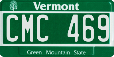 VT license plate CMC469