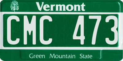 VT license plate CMC473