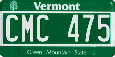 VT license plate CMC475