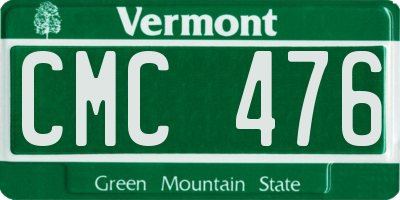 VT license plate CMC476