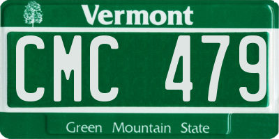 VT license plate CMC479