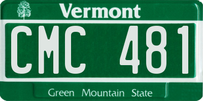 VT license plate CMC481