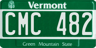 VT license plate CMC482