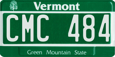 VT license plate CMC484