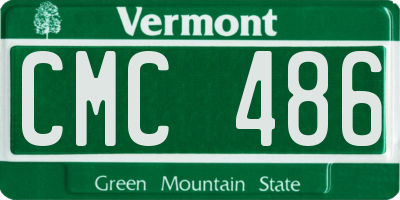 VT license plate CMC486
