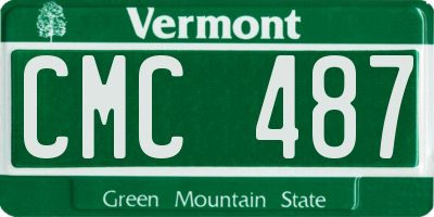 VT license plate CMC487