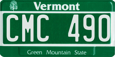 VT license plate CMC490