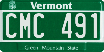 VT license plate CMC491