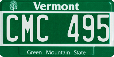 VT license plate CMC495