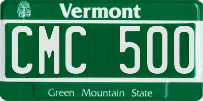 VT license plate CMC500