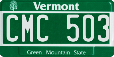 VT license plate CMC503