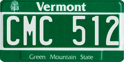 VT license plate CMC512