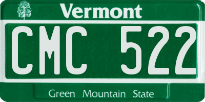 VT license plate CMC522