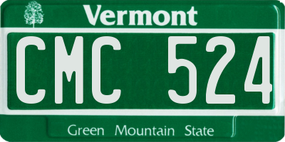 VT license plate CMC524