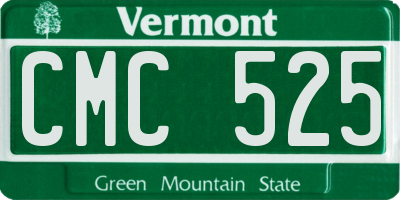 VT license plate CMC525
