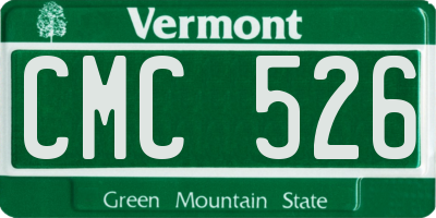 VT license plate CMC526