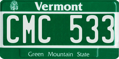 VT license plate CMC533