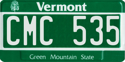 VT license plate CMC535