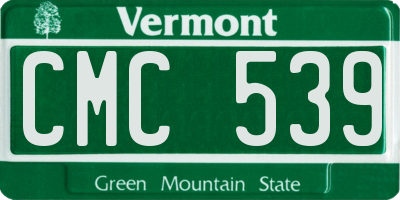 VT license plate CMC539