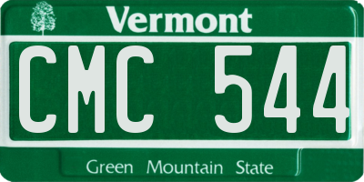 VT license plate CMC544