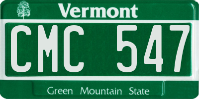 VT license plate CMC547