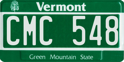 VT license plate CMC548