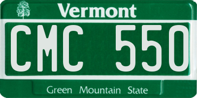 VT license plate CMC550