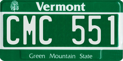 VT license plate CMC551