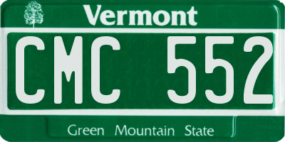VT license plate CMC552