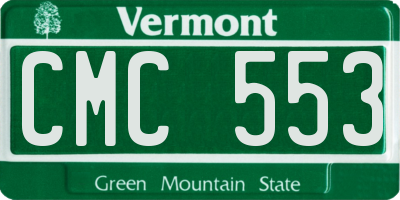 VT license plate CMC553