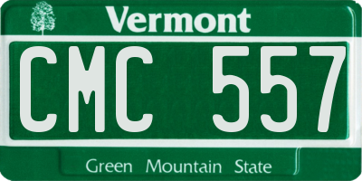 VT license plate CMC557
