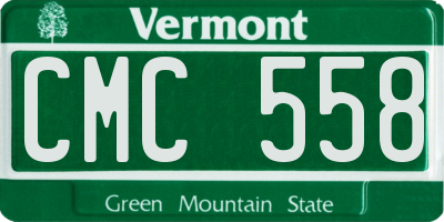 VT license plate CMC558