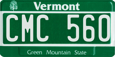 VT license plate CMC560