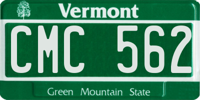 VT license plate CMC562