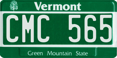 VT license plate CMC565