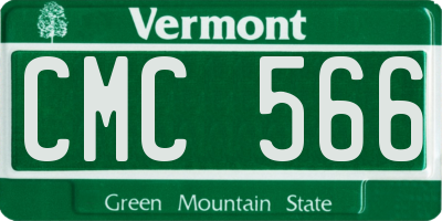 VT license plate CMC566