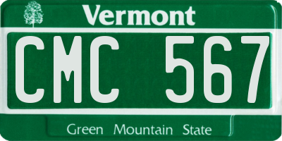 VT license plate CMC567
