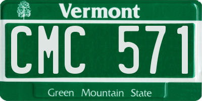 VT license plate CMC571