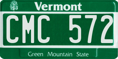 VT license plate CMC572