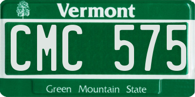 VT license plate CMC575
