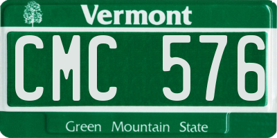 VT license plate CMC576