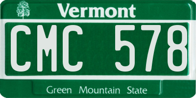 VT license plate CMC578