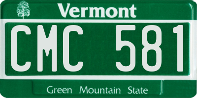 VT license plate CMC581