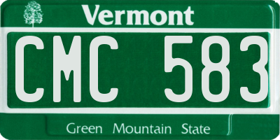 VT license plate CMC583