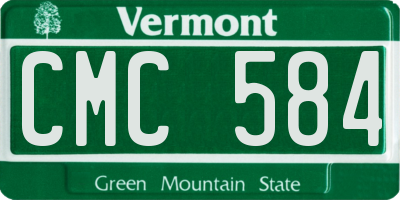 VT license plate CMC584
