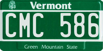 VT license plate CMC586